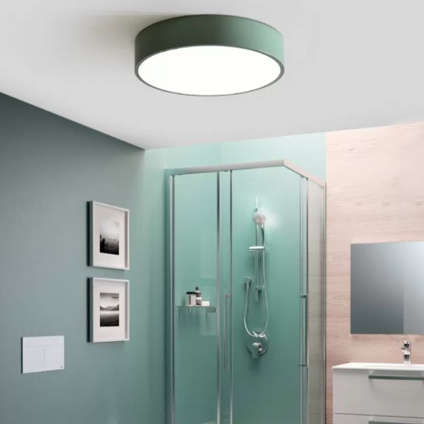 Plafoniera a semi-incasso circolare in stile nordico Plafoniera a semi-incasso in metallo per camera da letto