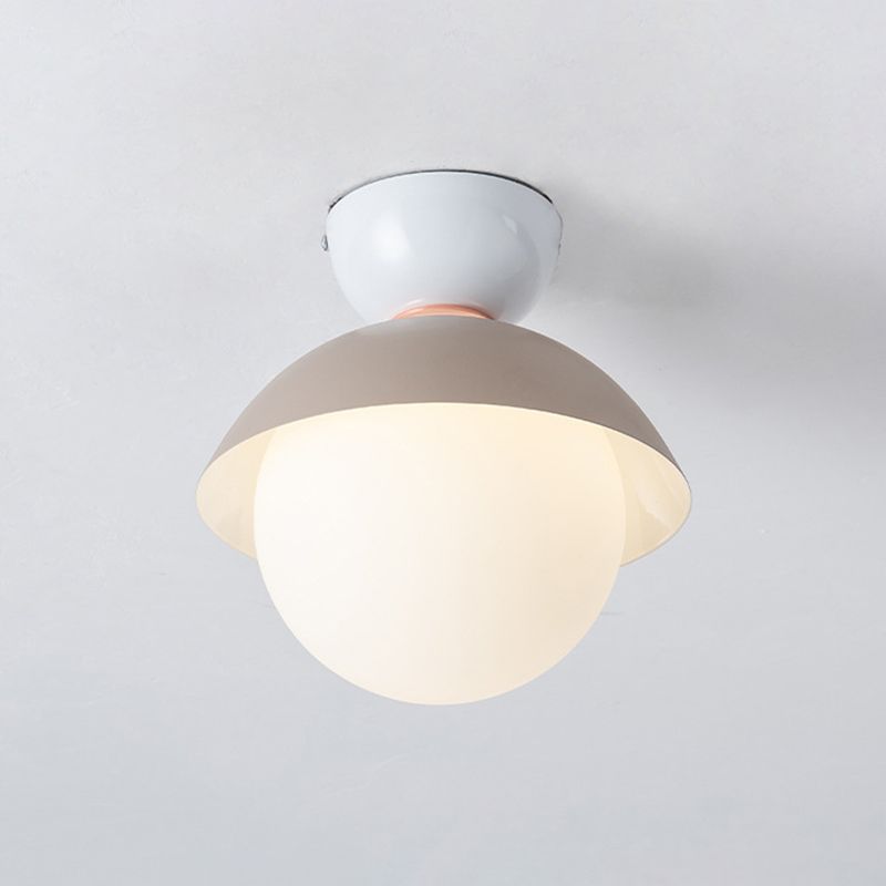 Lámpara de techo LED nórdica acrílica de una luz con montaje semi empotrado para dormitorio infantil