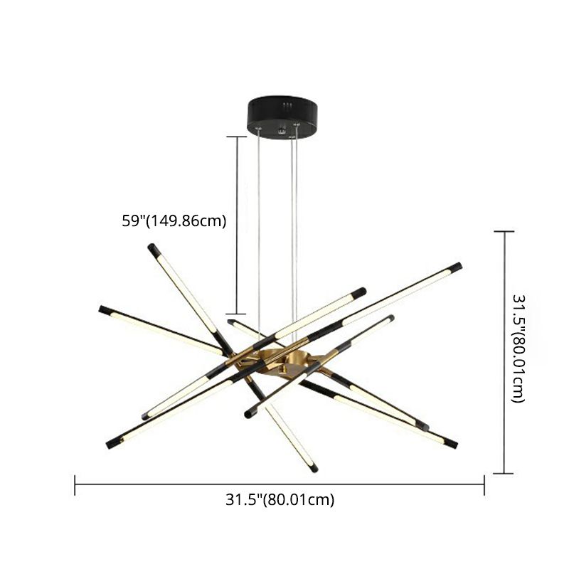 Luci a sospensione a sospensione in metallo Lampade sospese contemporanee per soggiorno