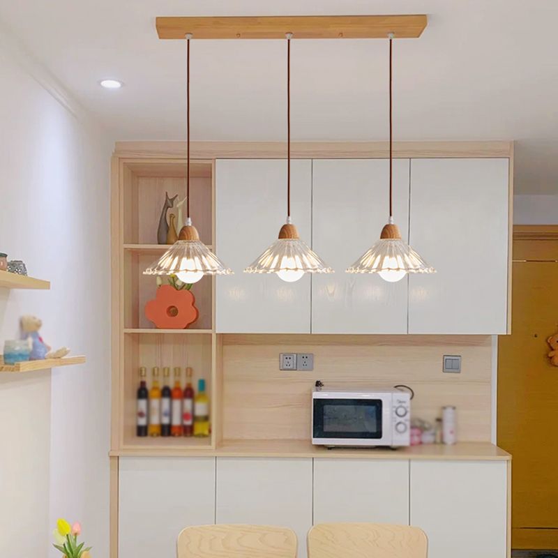 Estilo moderno Luz colgante Capacidad de iluminación de colgante de vidrio creativo para el comedor