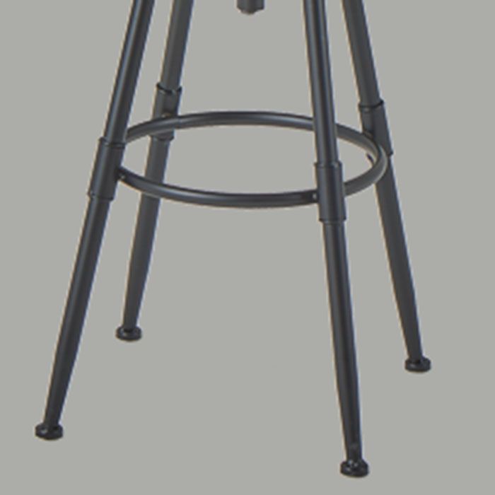 Barhocker im Industriestil, Metall, 4 Beine, runder Sitz, Barhocker für Küchenbar