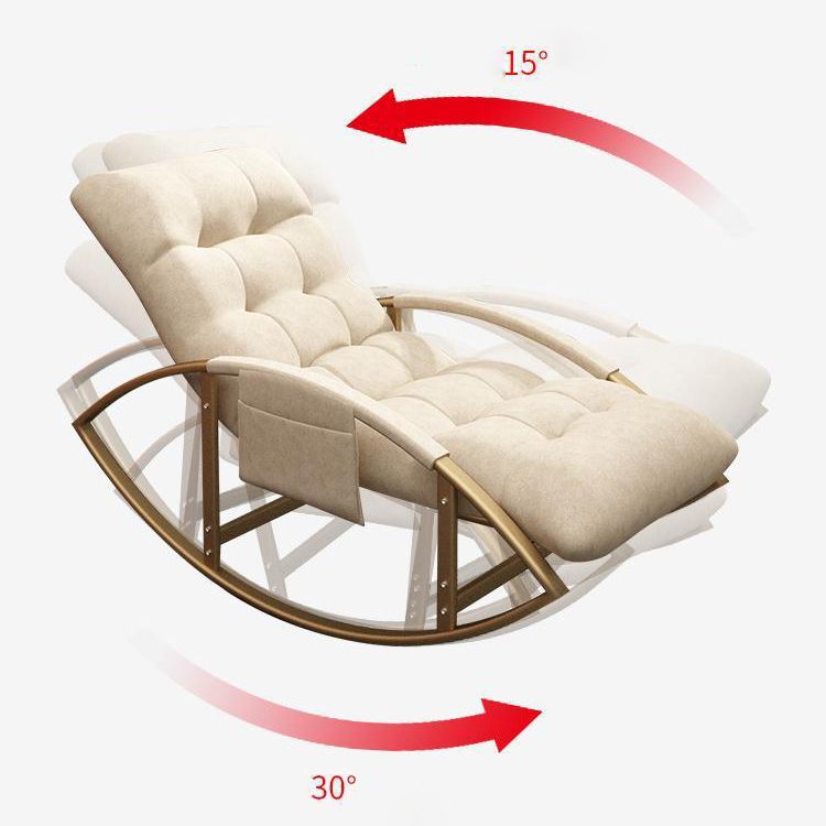 Tufted Cushions Rocker Chair Contemporary Whole Colored Fabric Rocker Chair