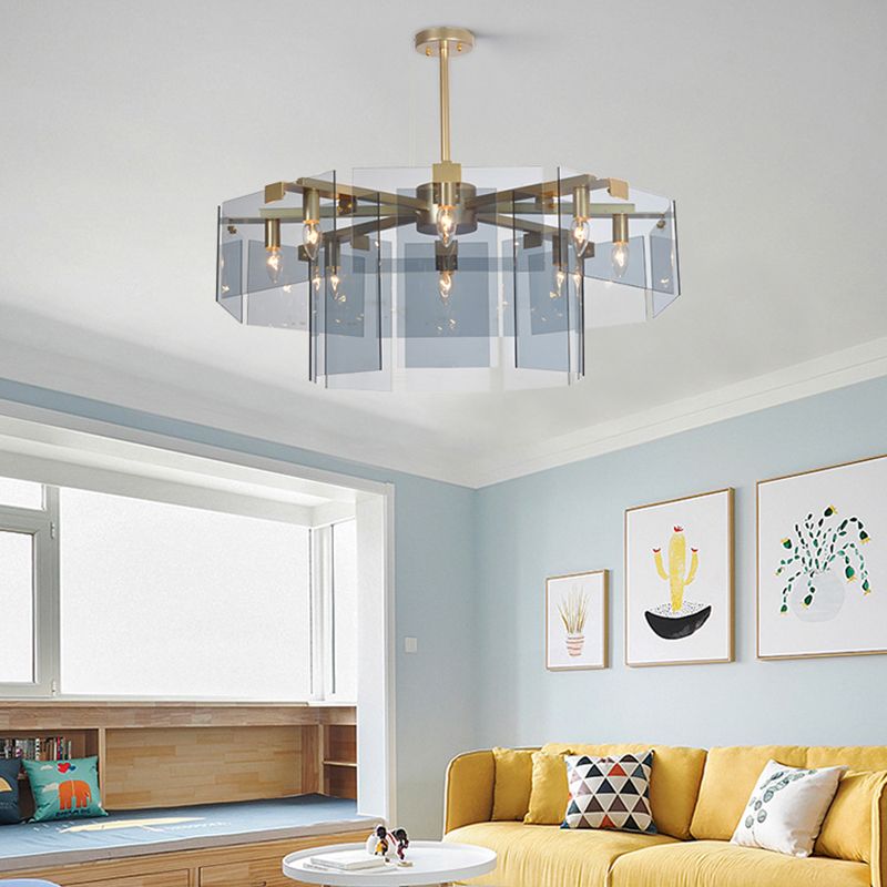 Luce lampadario in vetro camera da letto Funzione a sospensione moderna lampadario