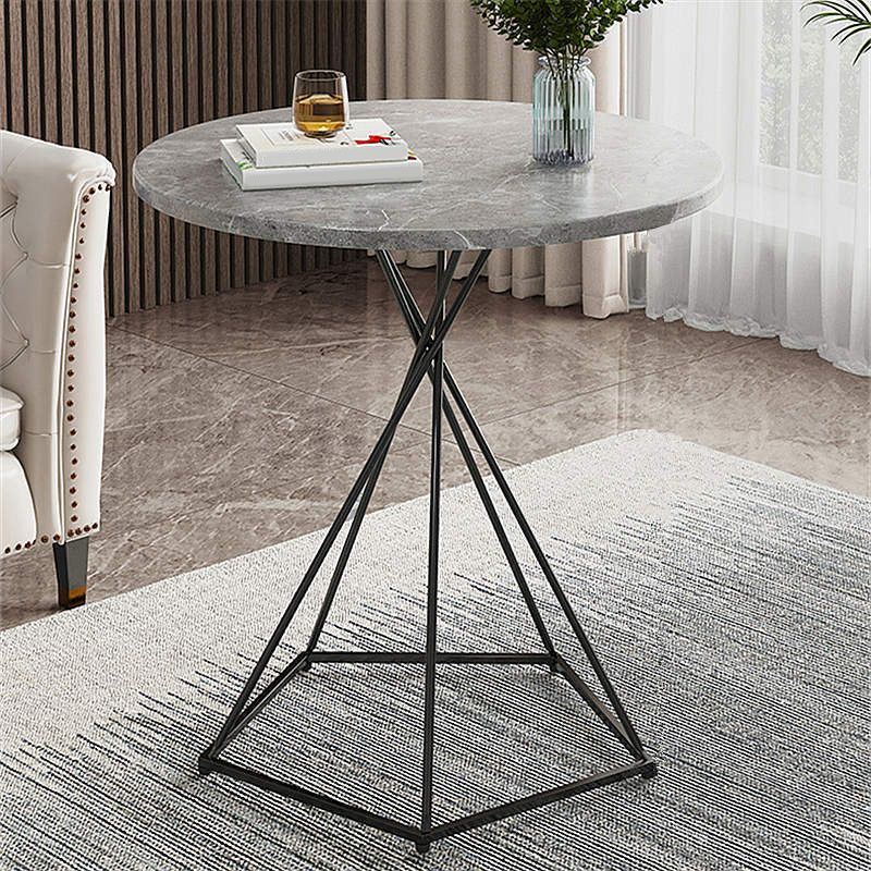 Frame Coffee Table Minimalist Wood Round Coffee Table for Living Room