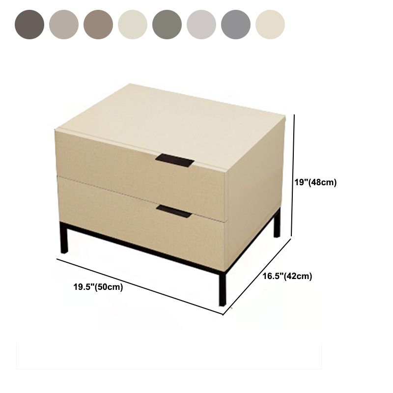 Modern Style Metal Iron Material Multi-color Choice Square Black Cabinet Foot Nightstand