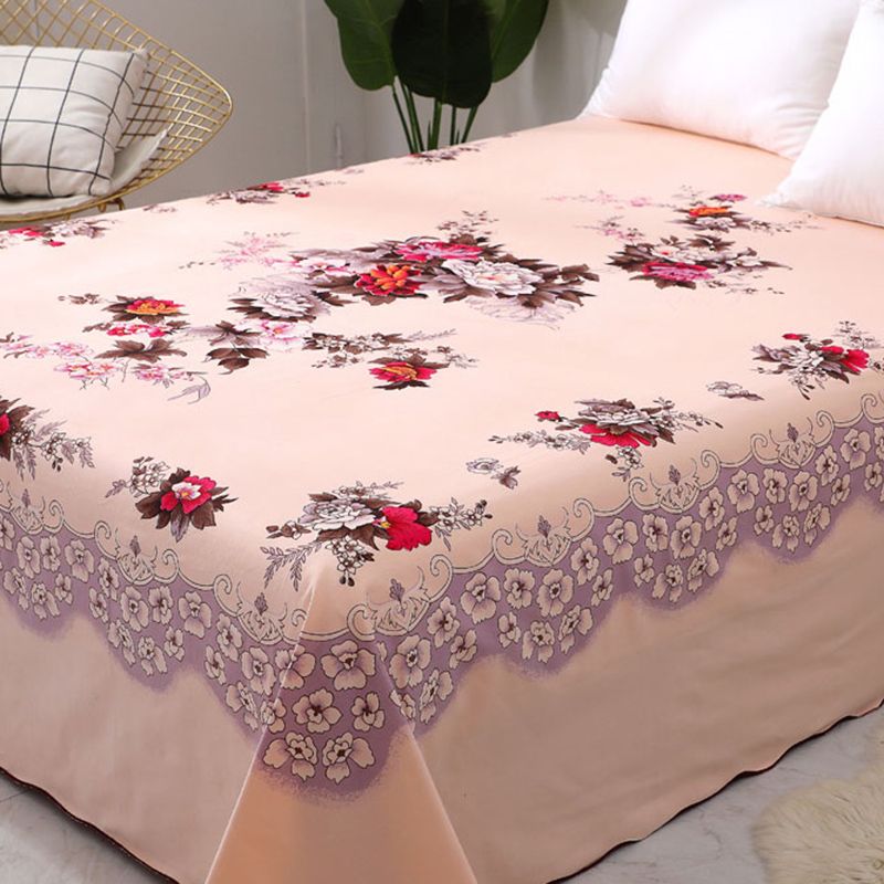 Sheet Sets Cotton Floral Printed Super Soft Breathable Wrinkle Resistant Bed Sheet Set