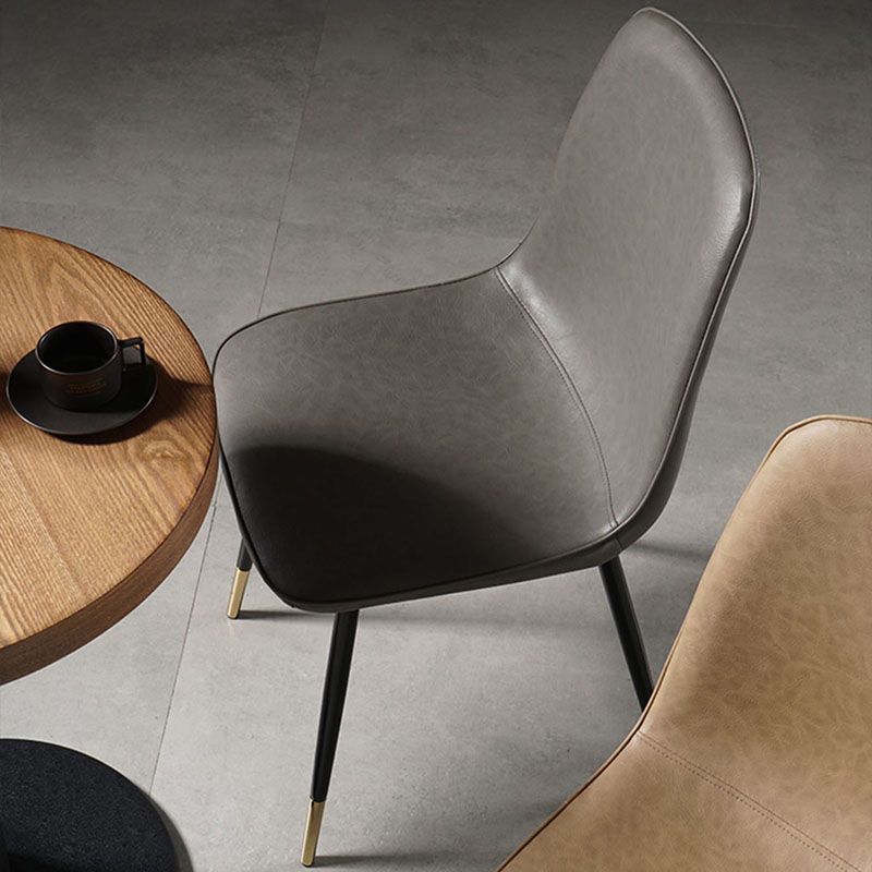 Nordic Metal Dining Chairs Dining Armless Side Chairs for Kitchen