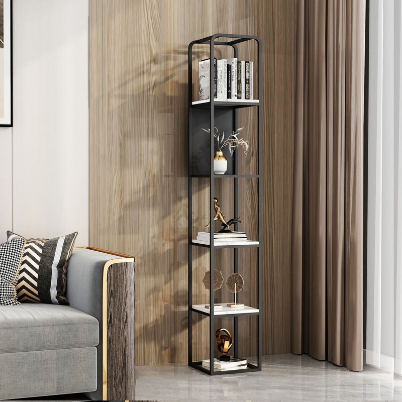 Glam Style Metal Bookshelf Open Etagere Shelf Bookcase for Home Office
