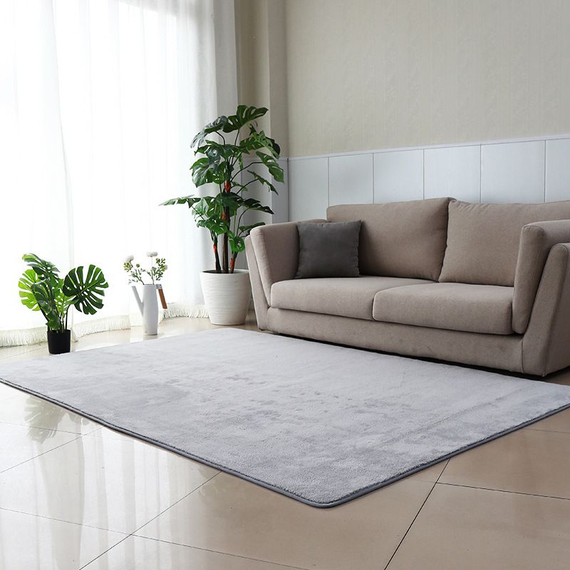 Modern Solid Color Carpet Washable Area Rug Polyster Anti-Slip Area Carpet for Living Room