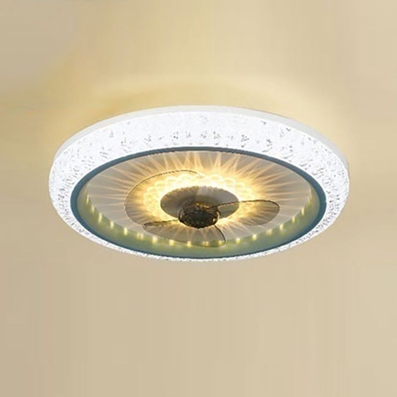 Acrylkreis Deckenventilator Leuchte Leuchte Makkaron LED Flush Mount Leuchte für Schlafzimmer