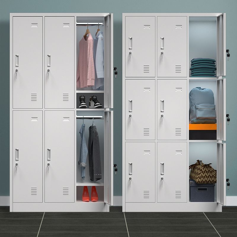 Metal Contemporary Cabinet for Home Grey Steel Storage Cabinet