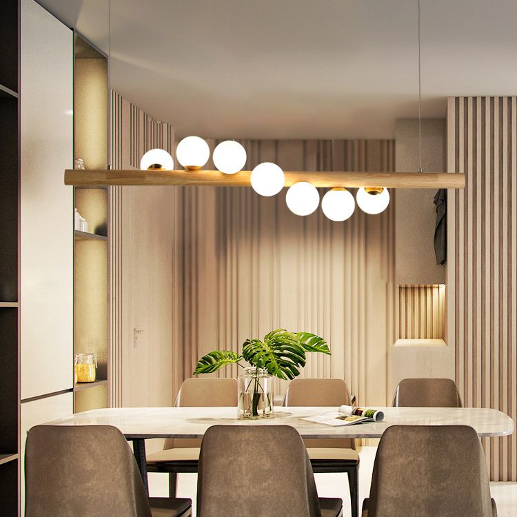 Spherical Large Kitchen Pendant Lights Glass Modern Simplicity Island Chandelier Lights for Dining Table