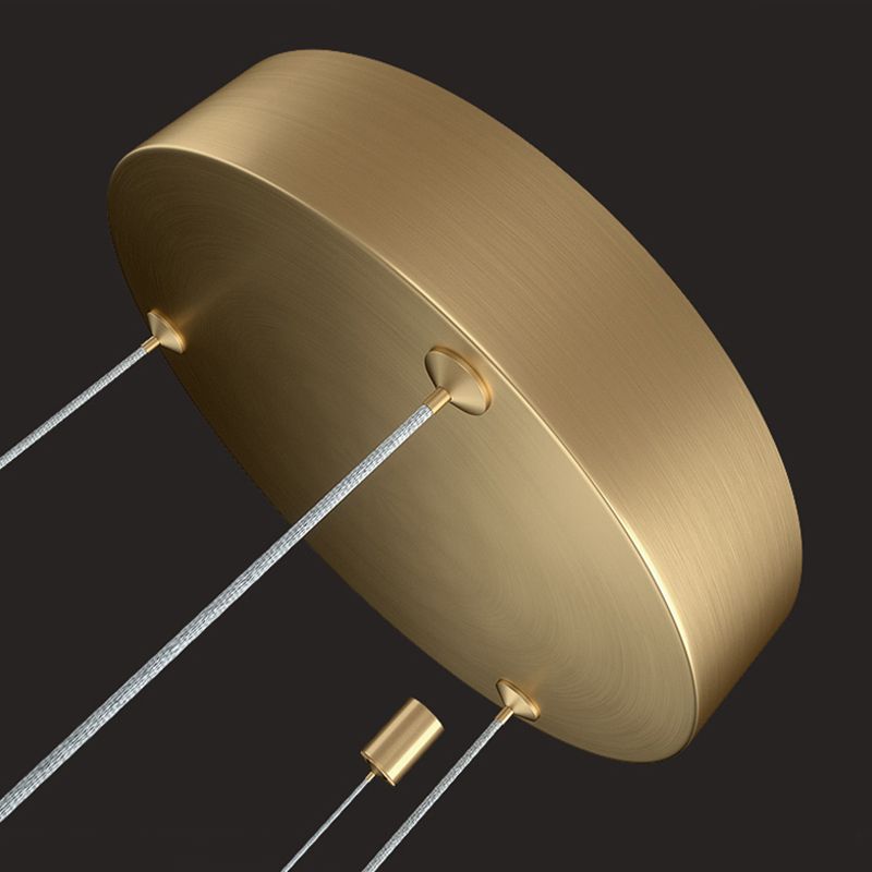 Gold Aluminum Island Lamps Linear Restaurant LED Pendant Lights with Acrylic Shade