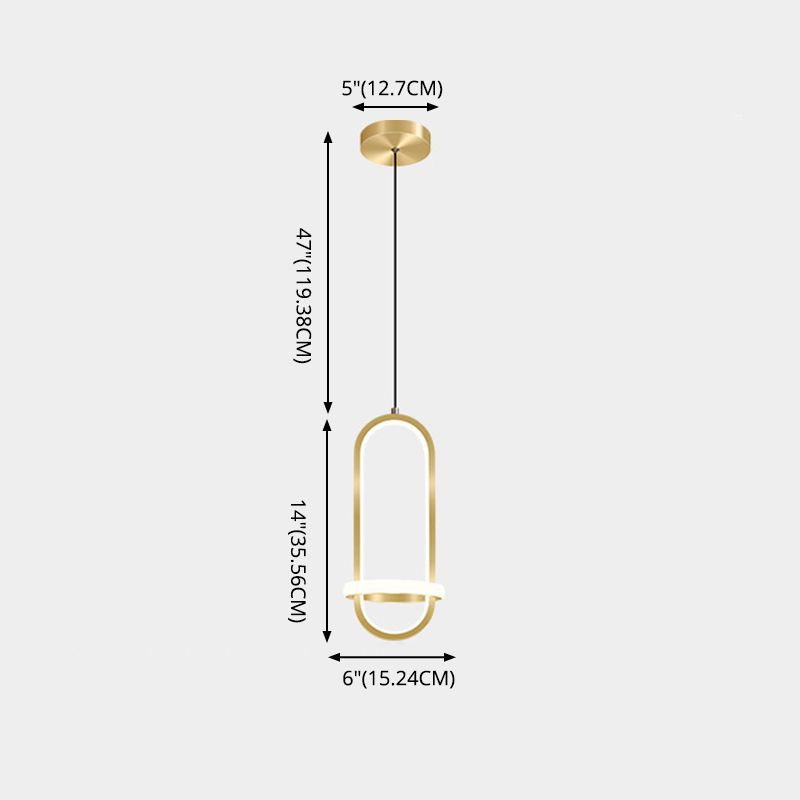 Runde Form LED -Anhängerlampe moderne minimalistische Metallhanglampe für Esstisch