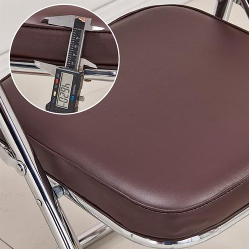 Silla lateral contemporánea de metal, tapicería sin brazos para el hogar, respaldo abierto, silla lateral de comedor