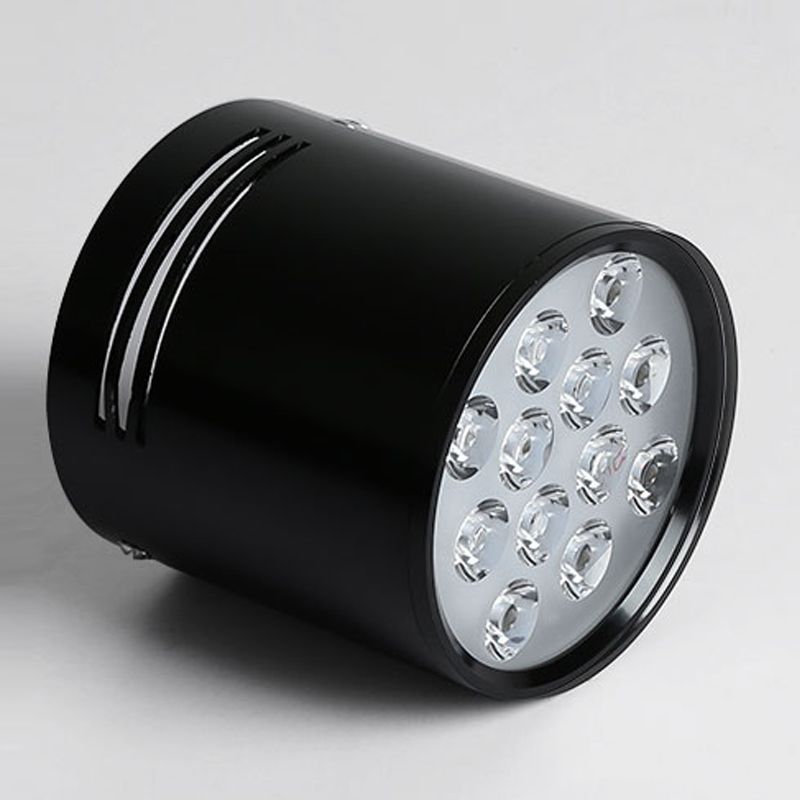 Modern Simple LED Ceiling Lamp Aluminium Cylindrical Flush Mount for Dining Room