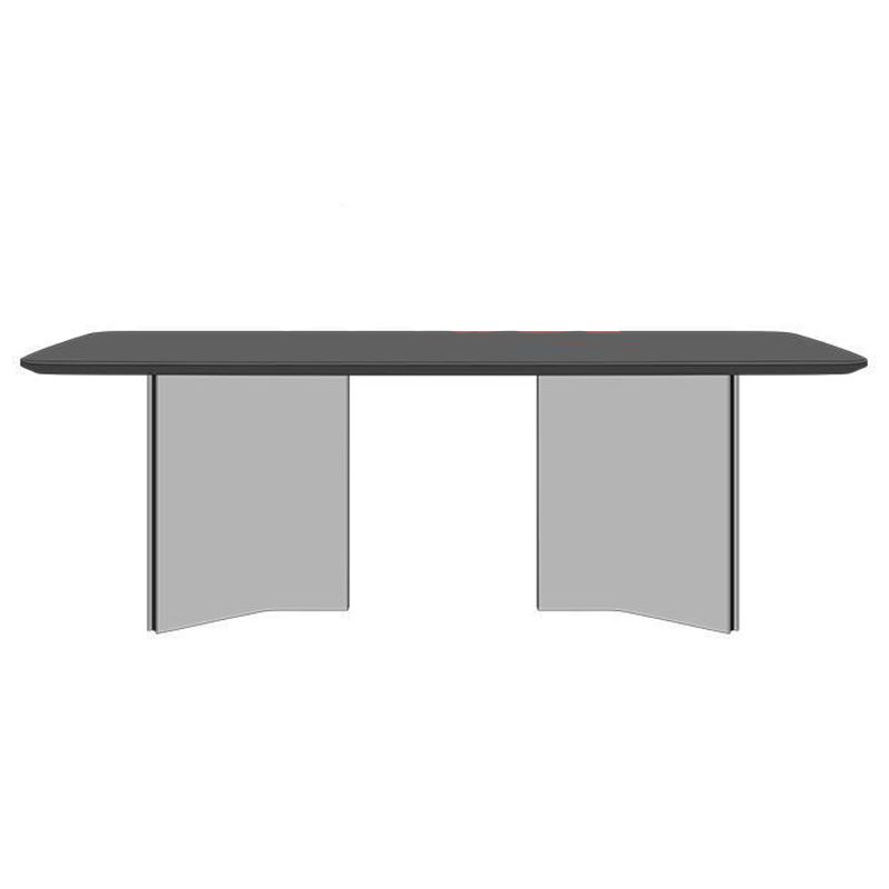 Contemporary Style 1/4/5/7 Pieces Dining Chairs Set Stone Rectangle Furniture in Black