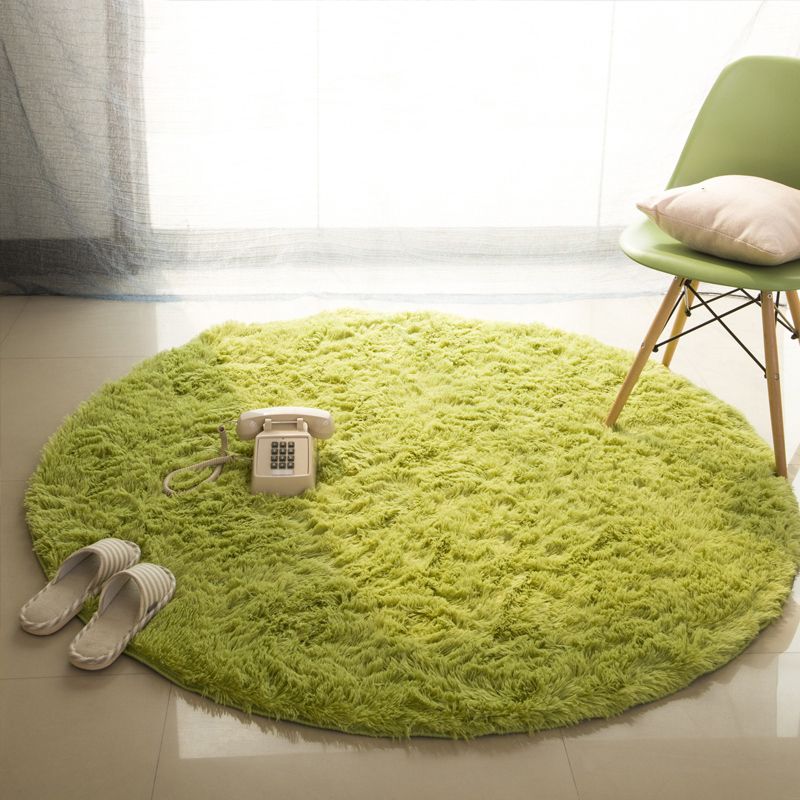 Tapis de zone décontractée verte fausse en laine Plaine tapis résistante résistante au tapis lavable antidérapant pour une grande pièce
