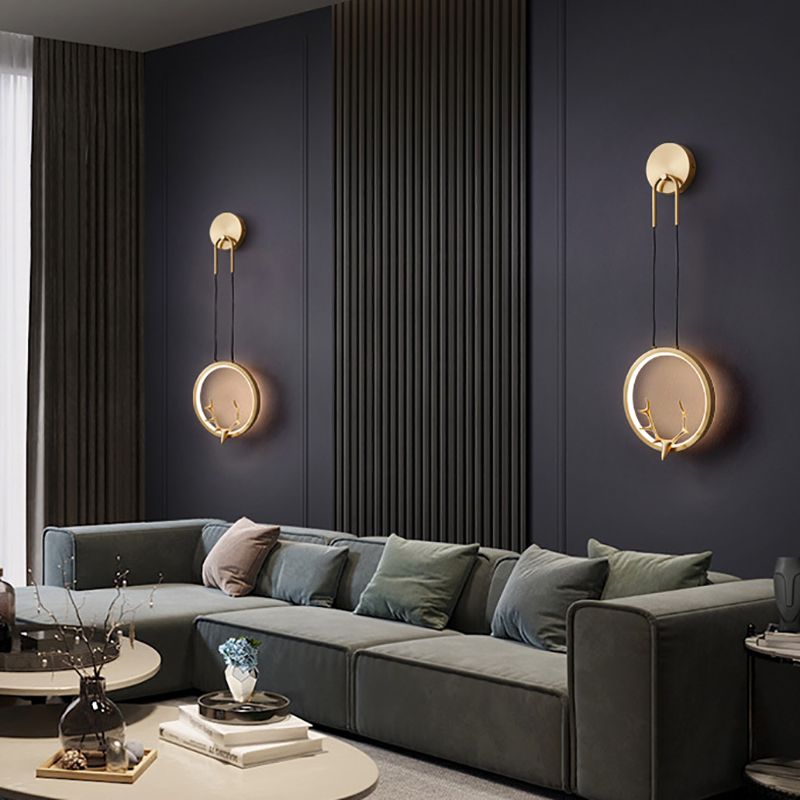 Modern Linear Wall Mount Lighting Minimalist Metallic LED Wall Sconce for Sitting Room