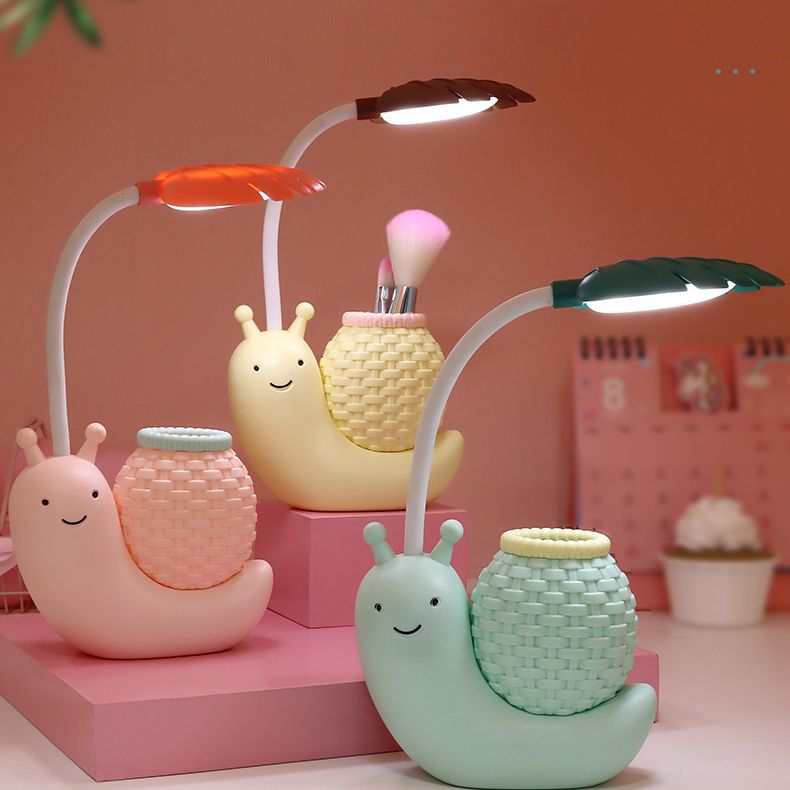 Macaroon Snail en forme de mini lampe de table ABS ABS PLANT CRÉATIVE LED LETTANDE DE LED POUR CHAMBRE