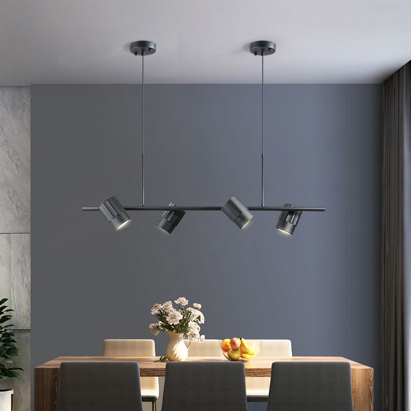 4 leichte Kücheninsel Anhänger Linear Kronleuchter zeitgenössischer Inselbeleuchtung