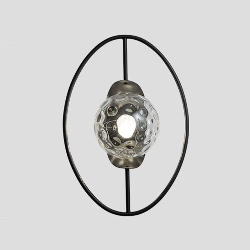 Contemporary Wall Sconce Globe Shade Wall Light Fixture for Bedroom