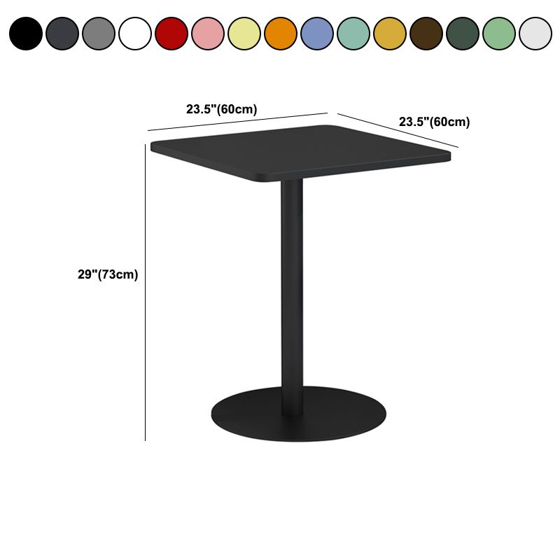 Medieval Modern Style Pedestal Base Design Square Metal Table Side Table
