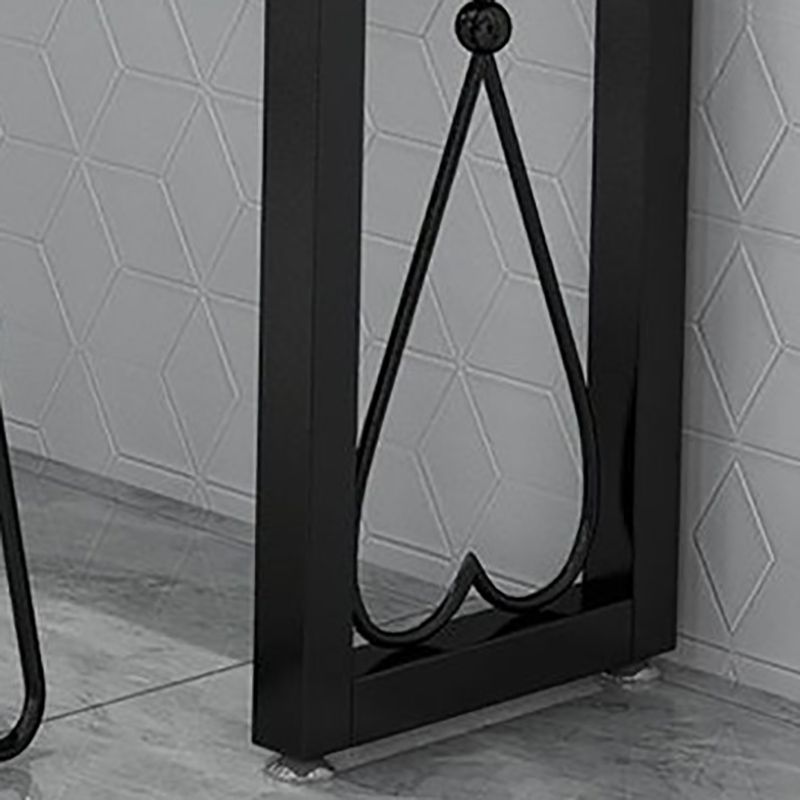 Glam Style Bar-height Table Metal Base Bistro Pub Table with Double Pedestal