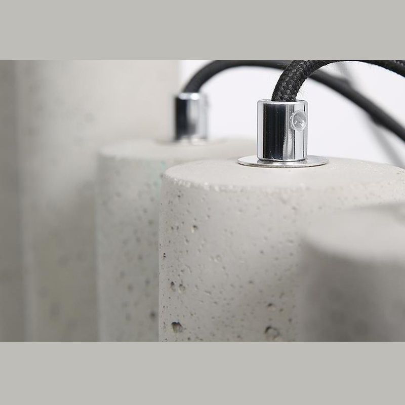 Modern Cylinder Pendant Ceiling Lights Cement 1 Light Pendant Lamp