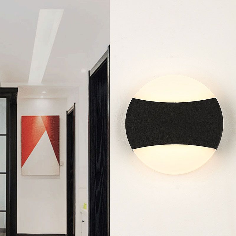 Geometrical LED Wall Lighting Contemporary Aluminum Black Sconce Light Fixture for Patio