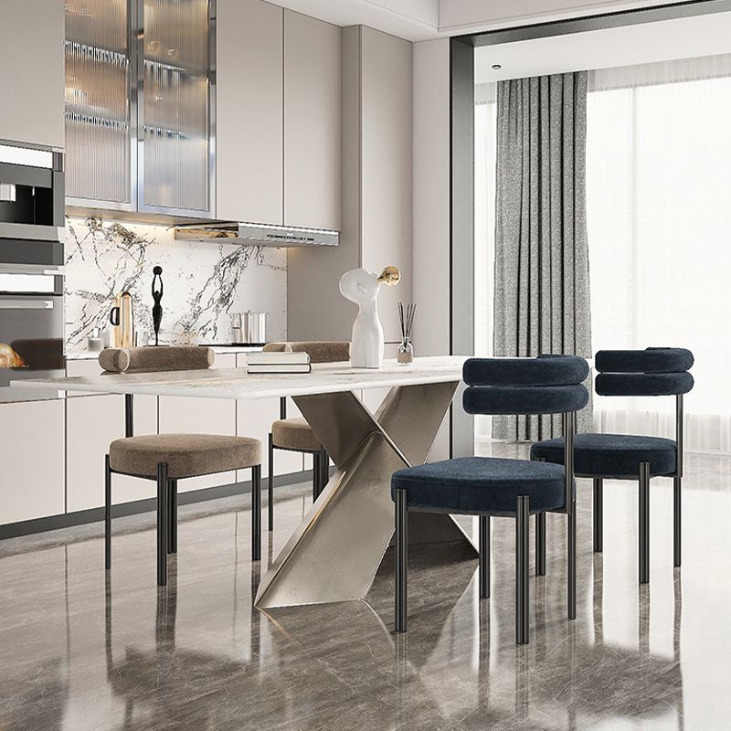 Contemporary Armless Dining Chairs Upholstered Dining Chairs