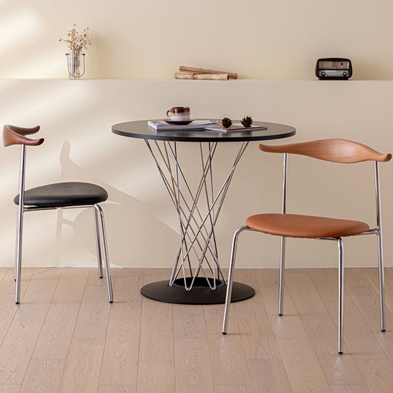 Chaises latérales rembourrées de style contemporain chaises de salle à manger sans corne de corne à la maison pour la maison