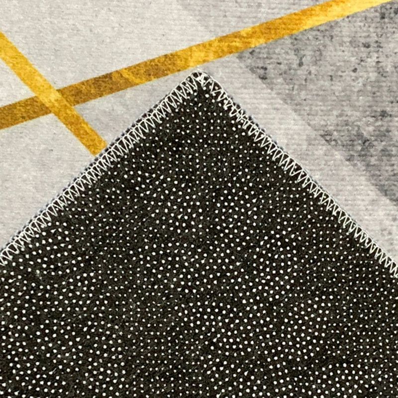 Multicolor Home Decoration Carpet Calming Triangle Print Area Rug Polyester with Stain Resistant Rug