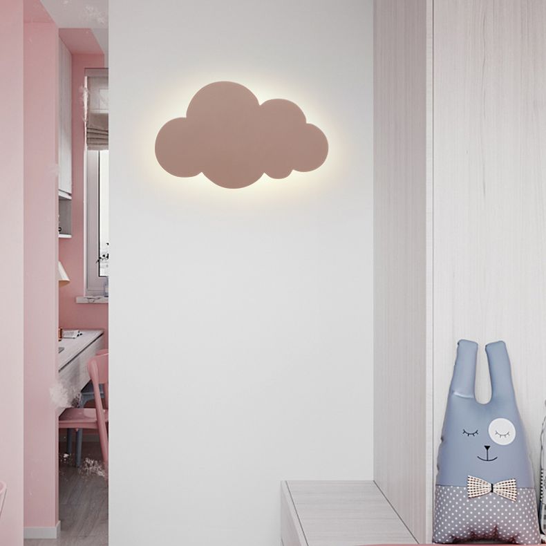 Cloud-shaped Wall Sconce Nordic Minimalist Style Iron 1 Light Sconces