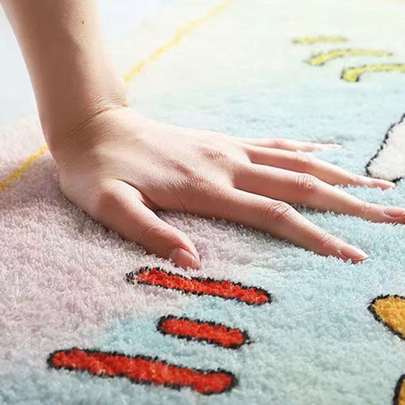 Modern Style Beige Rug Rectangle Shape Stain Resistant Rug for Home Decor