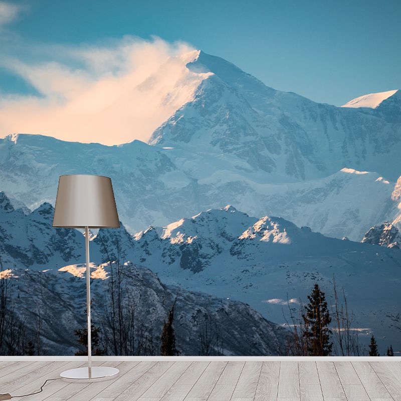 Mountain Range Photography Mural Wallpaper Environment Friendly Living Room Wall Mural