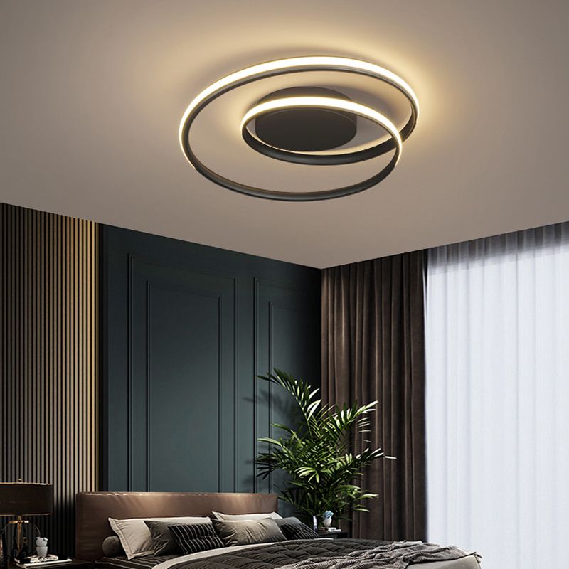 Plafonnier de style contemporain Plafonnier LED en métal pour chambre à coucher