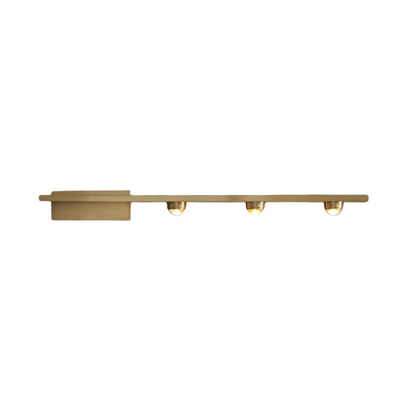 Post Modern 3 / 4 - Light Bath Bar Solid Brass Bathroom Vanity Lighting in Gold