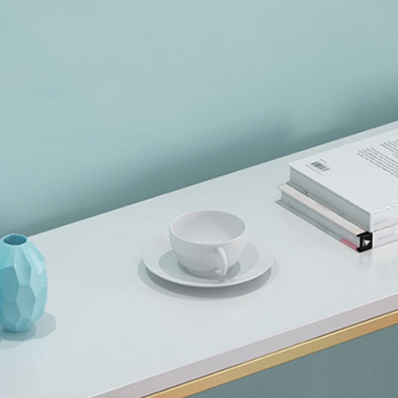 Glam 1/4 Pieces Bar Table Set Rectangle Stone Counter Table with High Stools for Kitchen