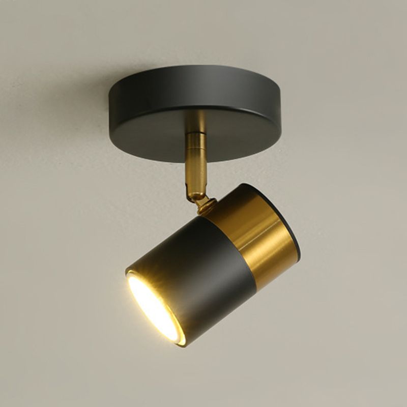 Contemporary Ceiling Light Fixture Metal Semi Flush Mount in Black for Corridor