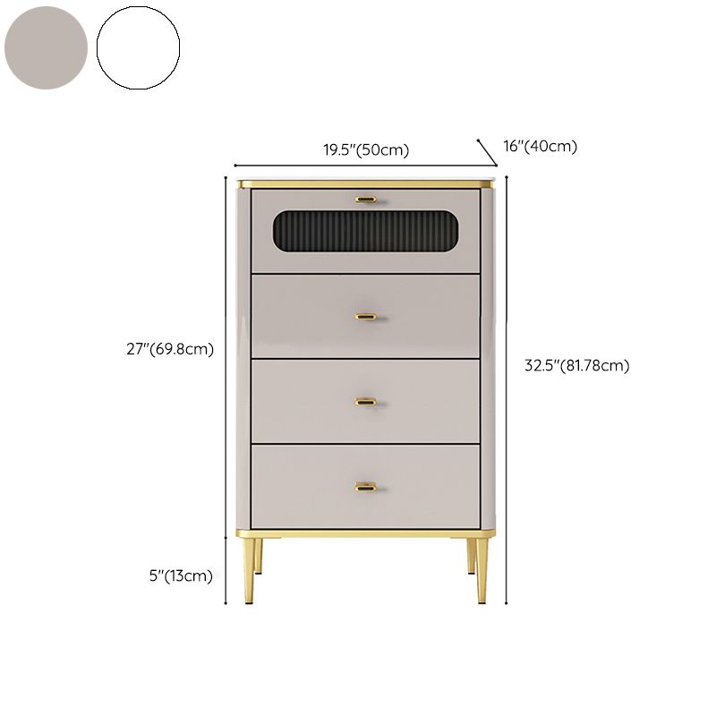 15.6-inch Width Glam Storage Chest Dresser Manufactured Wood Dresser