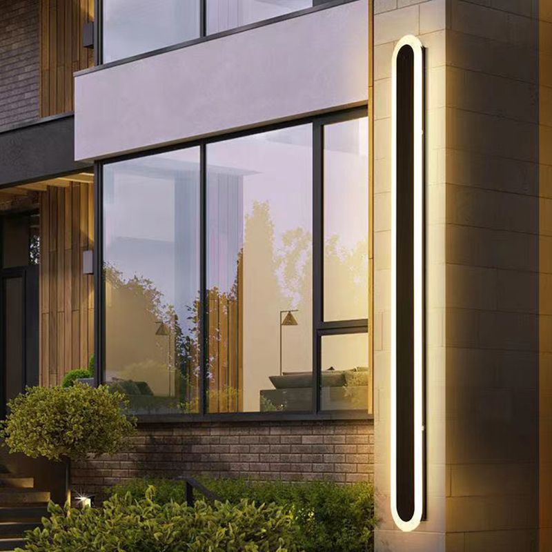 Modern Style Linear Shape Wall Sconce Metal 1 Light Sconce Lighting for Bedroom