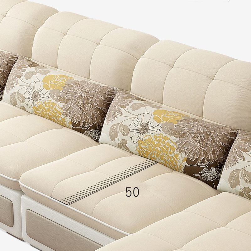 Contemporary Pillow Top Arm Stationary Living Room Sofa Chaise
