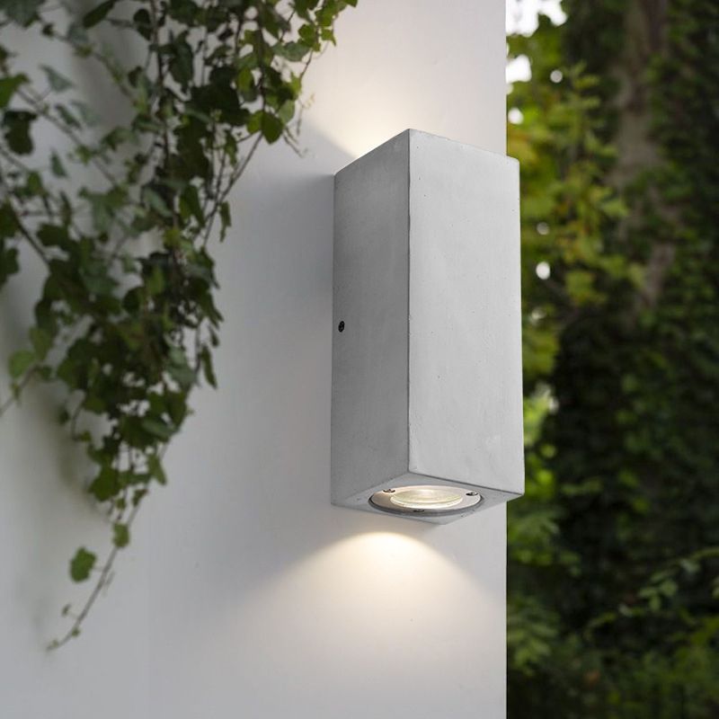 Waterproof Cement Wall Light Fixture Modern Style Wall Sconce Light in Gray