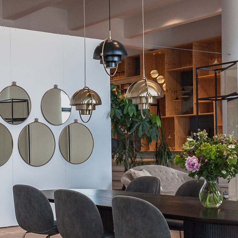 Metal Mobile Shade Hanging Ceiling Light Modern Pendant Light Fixture for Dinning Room