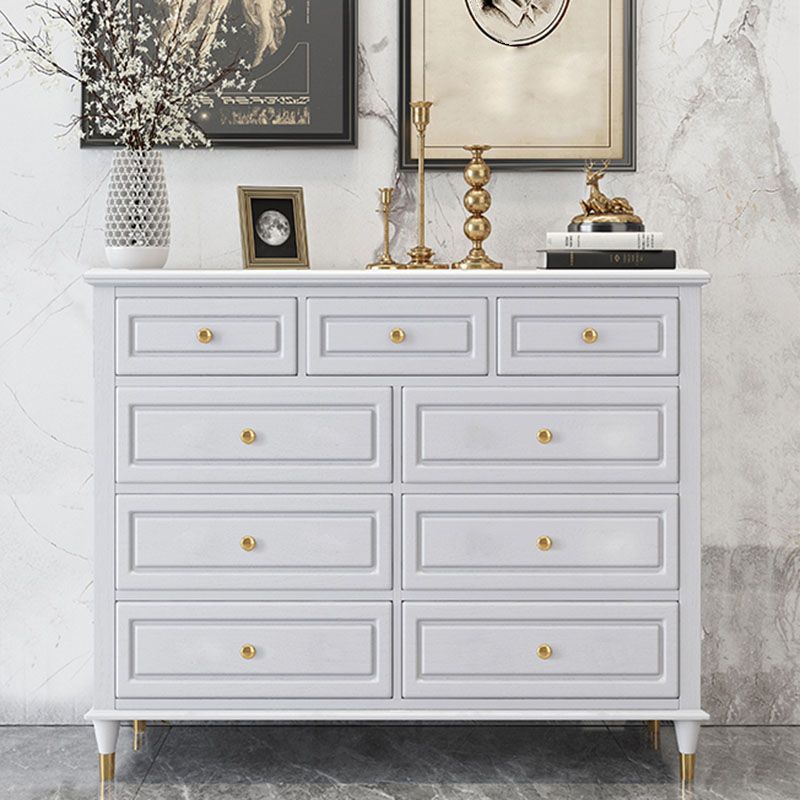 Glam Horizontal Storage Chest Bedroom 16.2" Wide Wooden Chest with Drawers