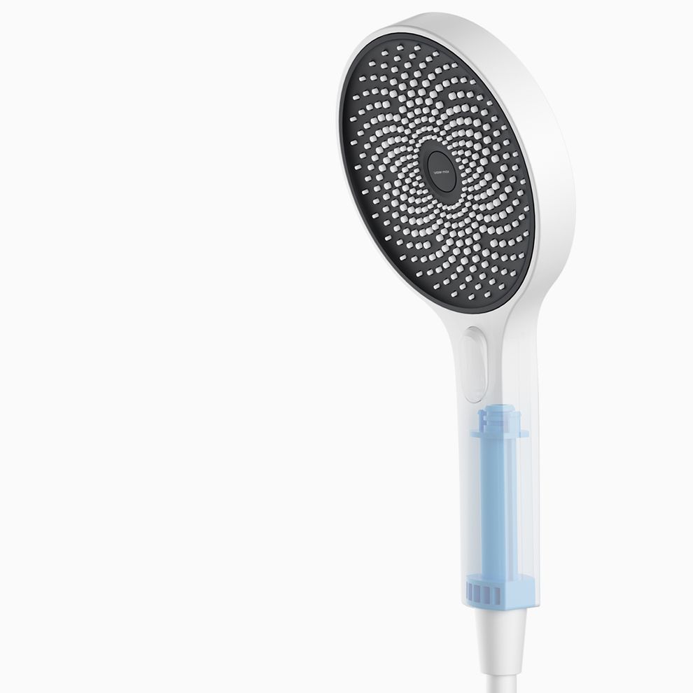 Shower System Round Adjustable Spray Pattern Massage Jet Handheld Shower Head Shower Trim