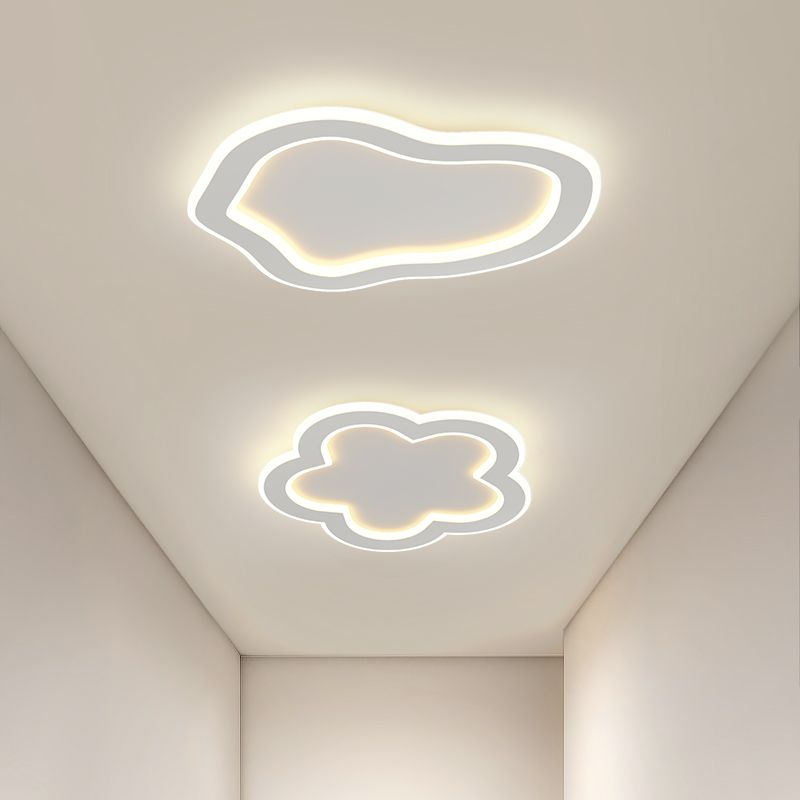 Plafonnier ombragé en métal, plafonnier LED de style moderne