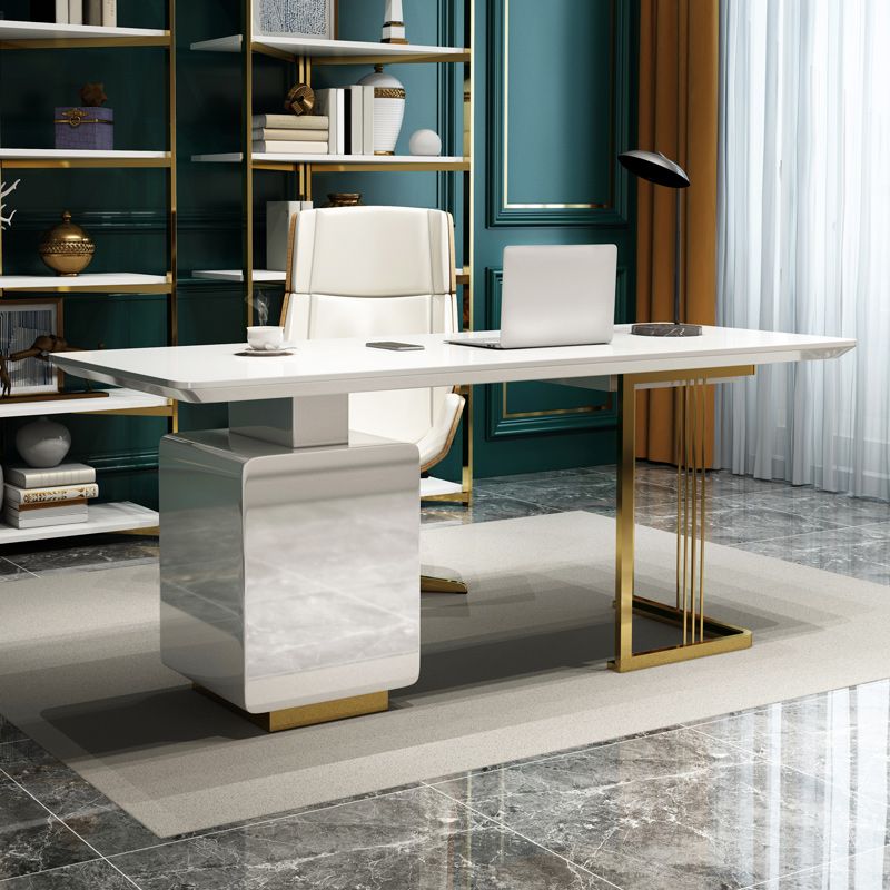Rectangle Home Writing Table Modern Wooden Working Desk with Drawers