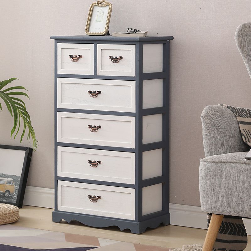 12" W Vertical Lingerie Chest Traditional Bedroom Storage Chest with Drawers